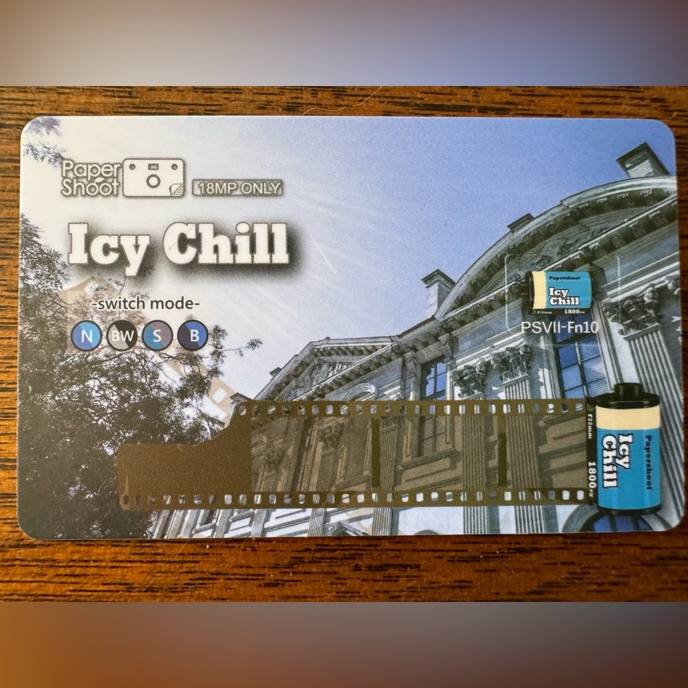 Papershoot Camera Filter Cards